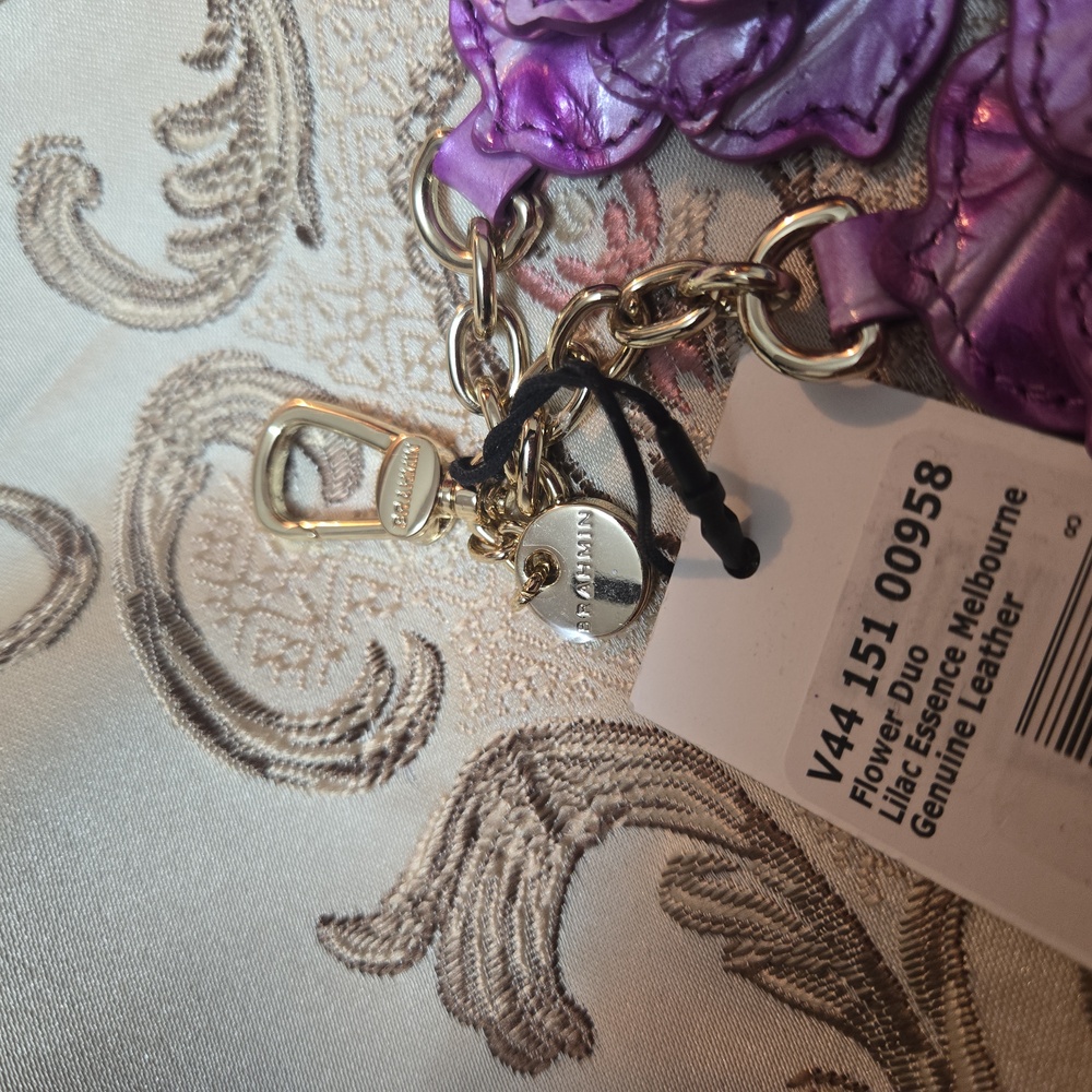 Brahmin Lilac Essence Double Flower Bag/Purse Charm - Picture 4 of 5